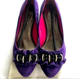 Super Mode Womens Purple Heel Shoes